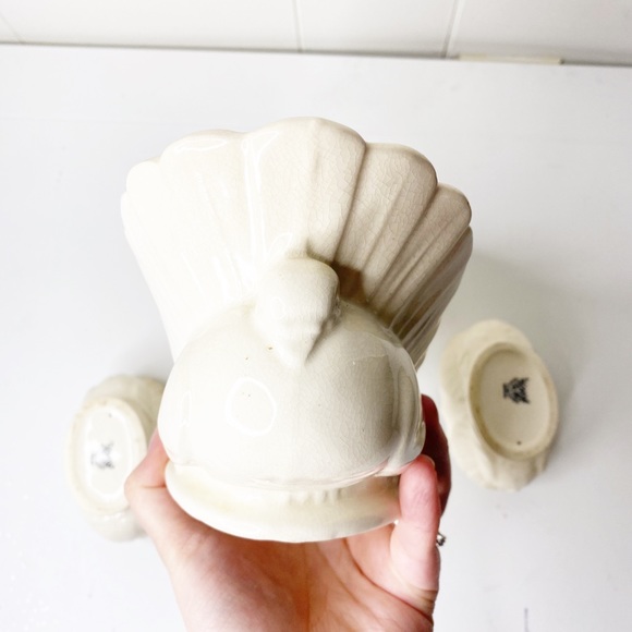 VTG Dove Pigeon Console Planter Candlestick Set Altar Decor Witchy - Picture 6 of 10